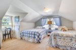 Upstairs Third Bedroom with Two Queen beds at Elliott Way Cottage